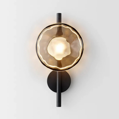 Sleek Glass Contemporary Wall Light