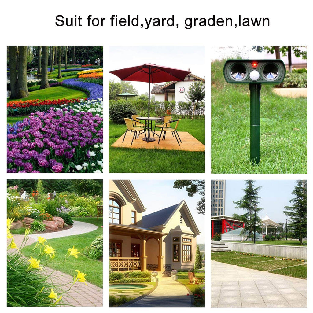 Outdoor Motion Activated Animal Repellent Ultrasonic Device