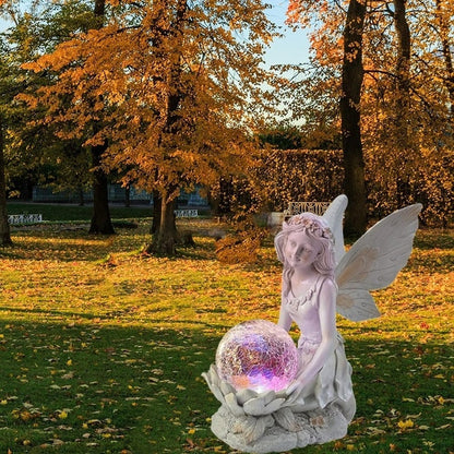 Befez Outdoor Solar Powered Fairy Figurine Decor