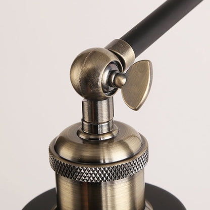 Modern Metal Swing Arm Wall Lamp Black White