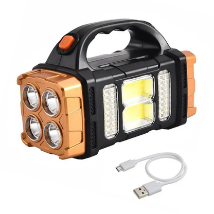 Portable 4-in-1 LED Flashlight Power Bank
