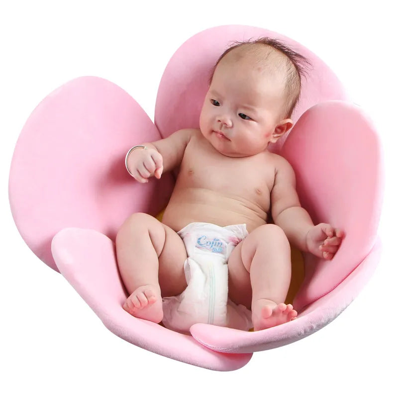 Soft Floral Baby Bath Support Cushion