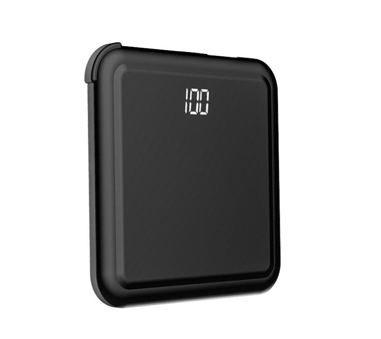 Compact Solar Power Bank with Hidden 3-in-1 Cable