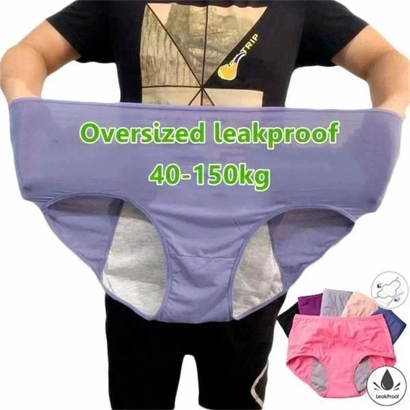 Comfortable Waterproof High Waisted Briefs Plus Sizes