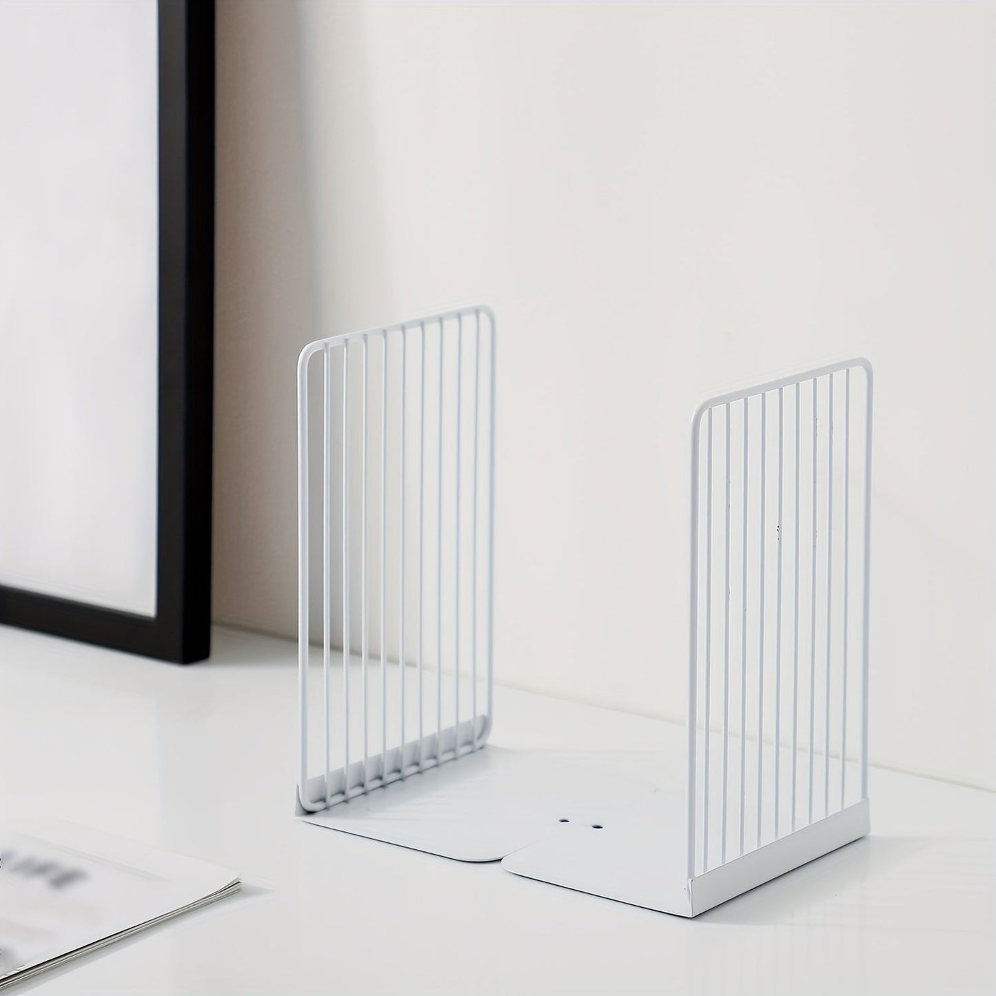 Sturdy Metal Book Ends for Home Office Desk - Befez