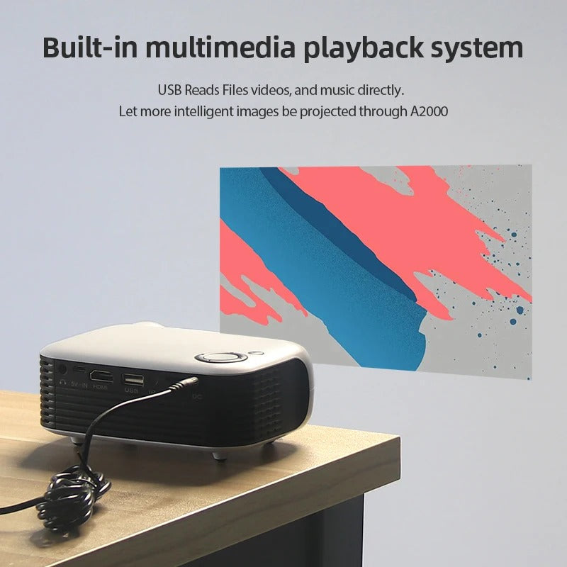 Compact Wireless Small LED Projector