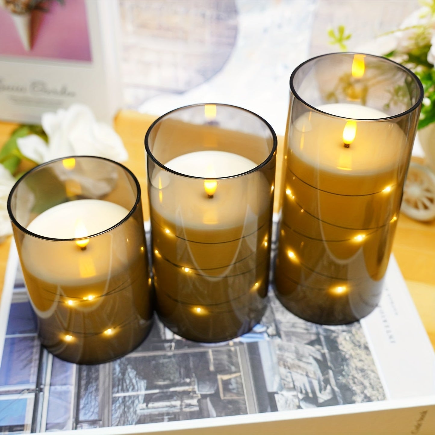 Warm Ambient LED Candle Set