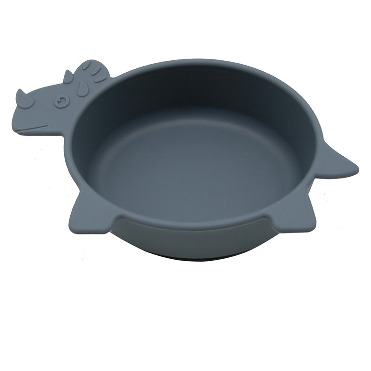 Soft Silicone Baby Bowl - Fun Dinosaur Grip Bowl