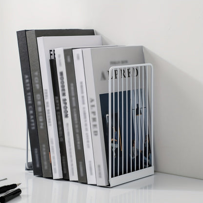 Sturdy Metal Book Ends for Home Office Desk