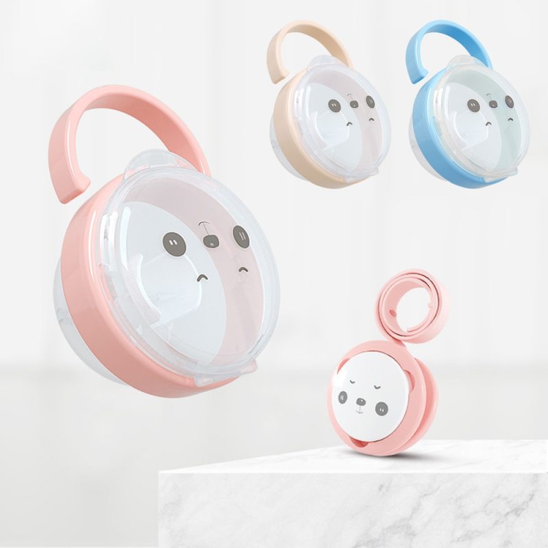 Soft Baby Pacifier with Bear Design and Safety Cover