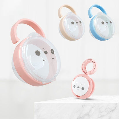 Soft Baby Pacifier with Bear Design and Safety Cover