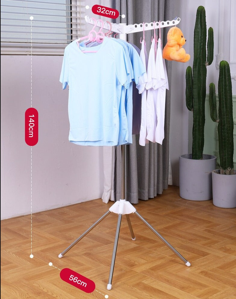 Compact Folding Metal Clothes Dryer Rack