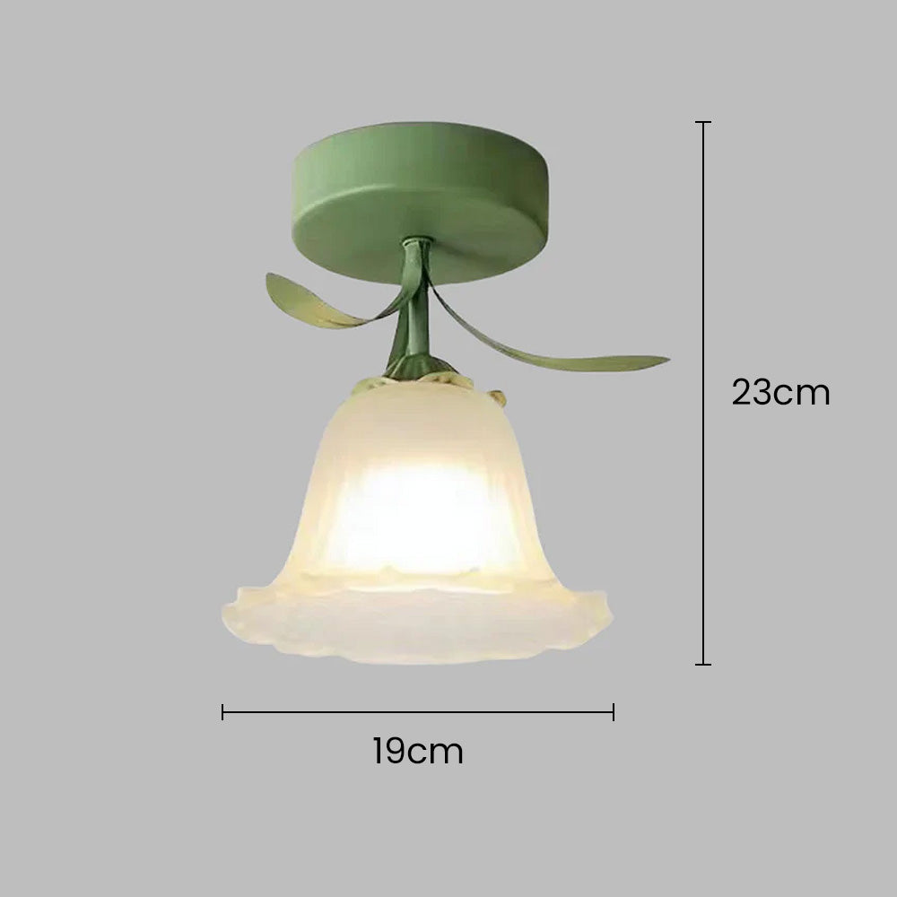 Stylish Ceiling Lamp with Decorative Glass Shade