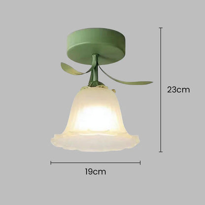 Stylish Ceiling Lamp with Decorative Glass Shade