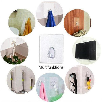 Strong Adhesive Removable Wall Hooks (20 Pack)