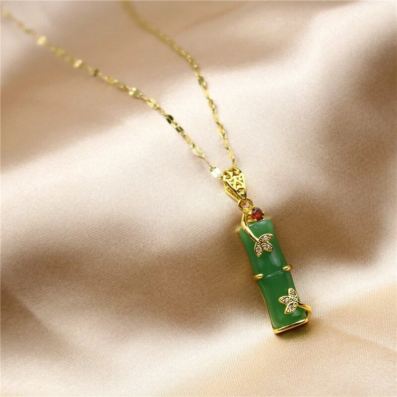 Meaningful Green Jade Pendant Necklace - Befez
