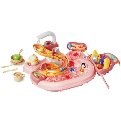 Compact Kids Wooden Play Kitchen