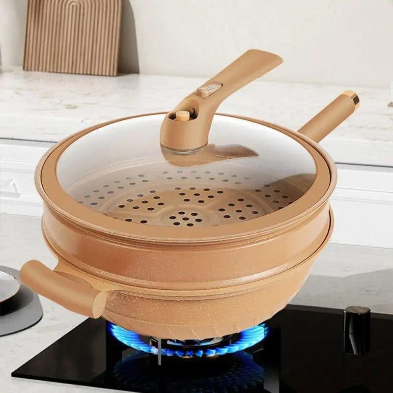 Easy Cooking Frying Steamer Pot