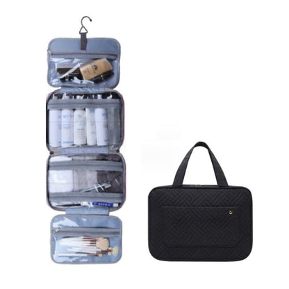 Portable Travel Toiletry Bag with 4 Pockets & Hook