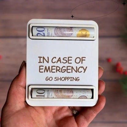 Wooden Festive Holiday Money Clip Ornament