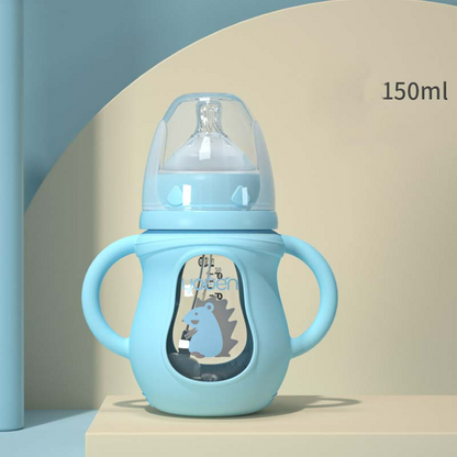 Befez | Baby Training Bottle with Handles - Soft Silicone Teat & Fun Designs - Befez