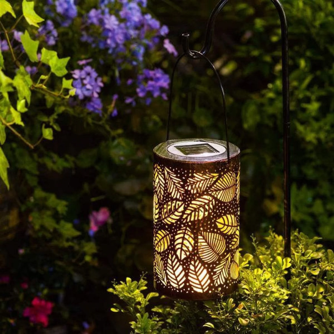Befez | Garden Solar Powered Lantern with Leaf Design