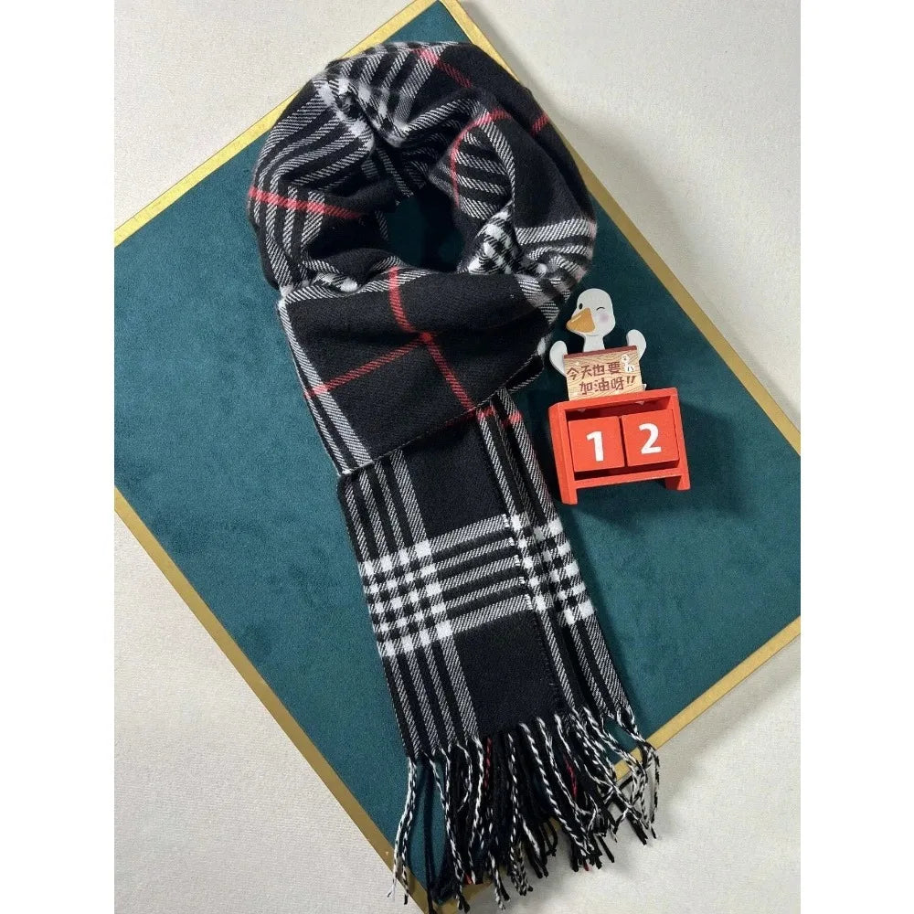 Soft Checkered Cozy Winter Scarf and Neck Wrap