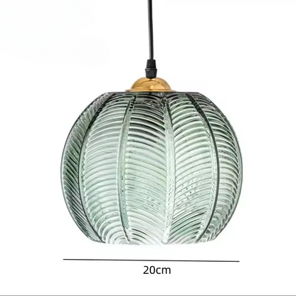 Modern Glass Pendant Light with Leaf Design