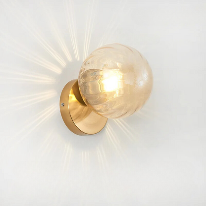 Elegant Glass Ball Gold Table Lamp