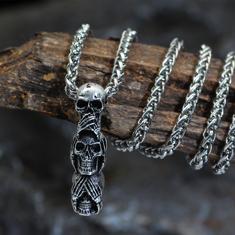 Trendy Skull Pendant Necklace
