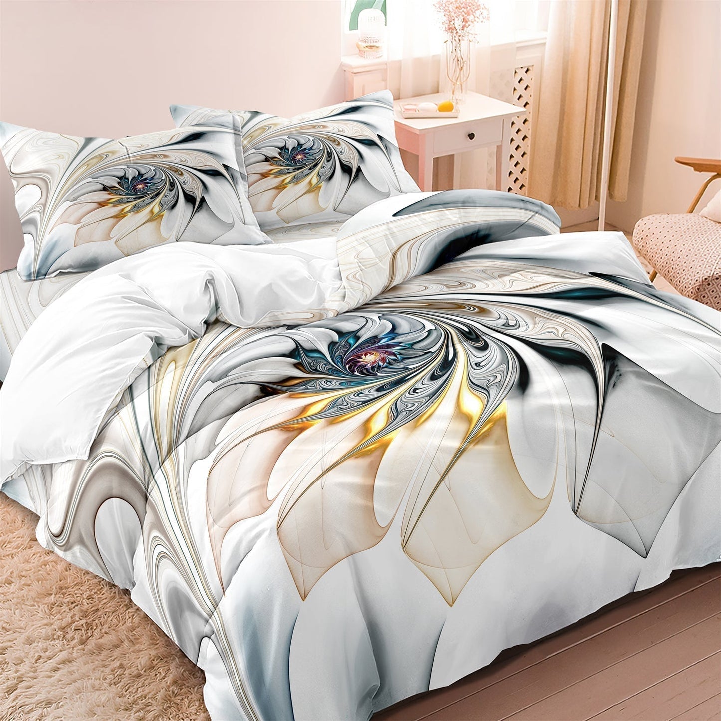 Cozy Plush Duvet Cover Set for Modern Bedroom Decor