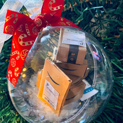 Clear Glass Christmas Tree Ornament Ball