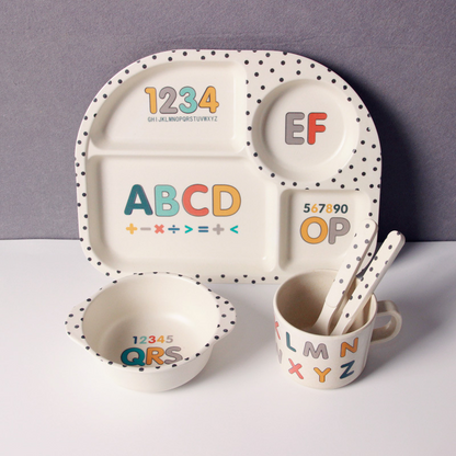 Cute Cloud Baby Dinner Set - Plate, Bowl & Utensils