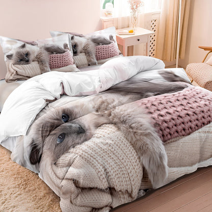 Soft Vintage Duvet Cover Set - Breathable & Allergy Friendly