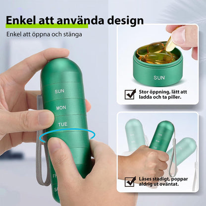 Compact 7 Day Travel Pill Box Organizer