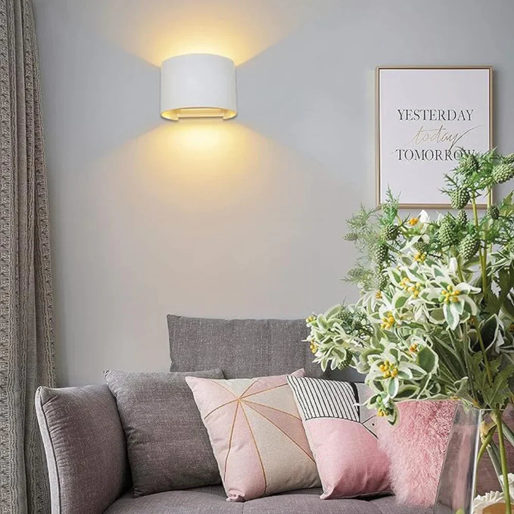 Elegant White LED Cube Wall Light