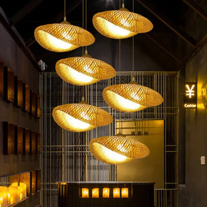 Natural Woven Rattan Hanging Lamp