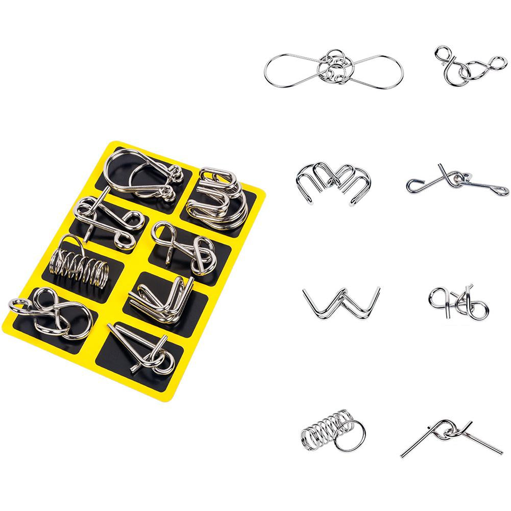 Silver Brain Teaser Ring Set