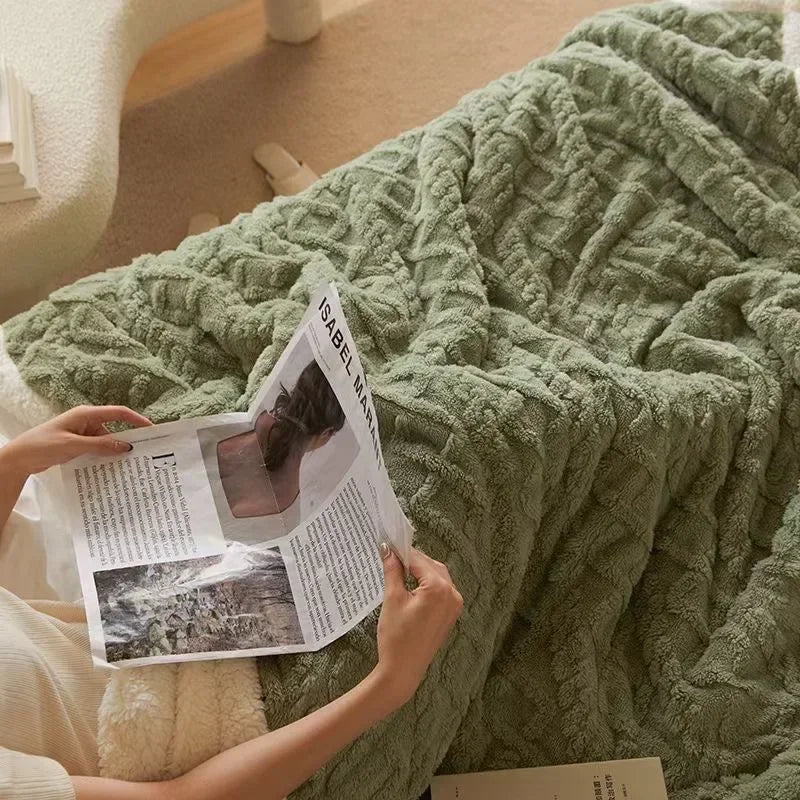 Soft Plush Wool Blanket for Winter Warmth