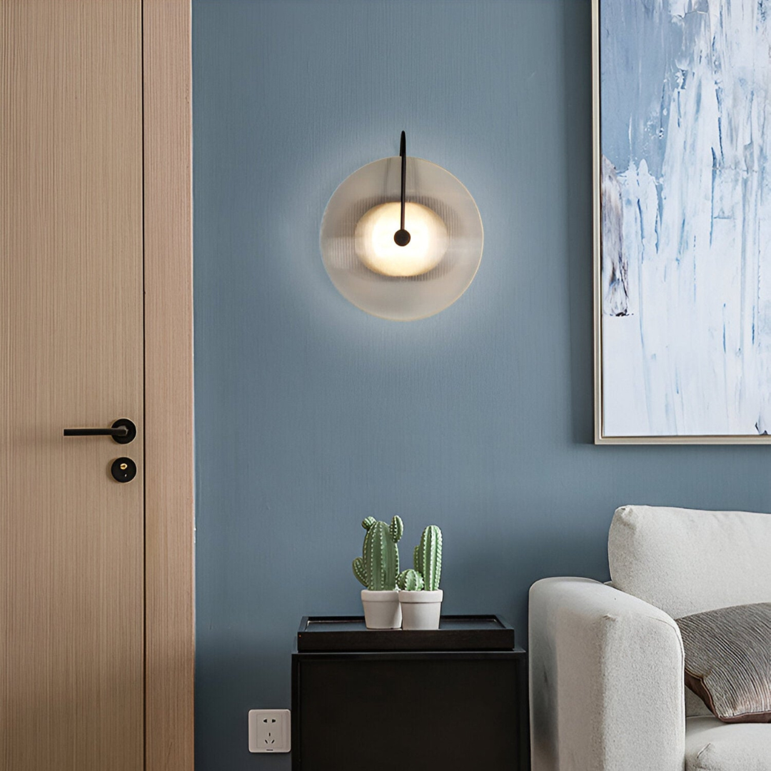 Simple Round Glass Wall Light