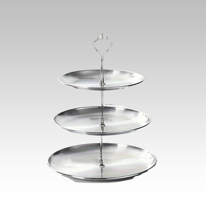 Stainless Steel Triple Serving Platter for Parties