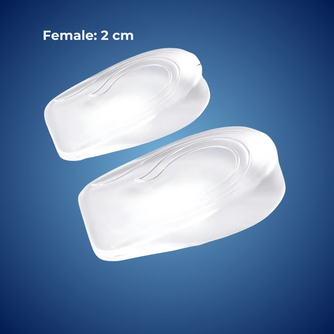 Comfortable Gel Heel Lift Insoles for Pain Relief