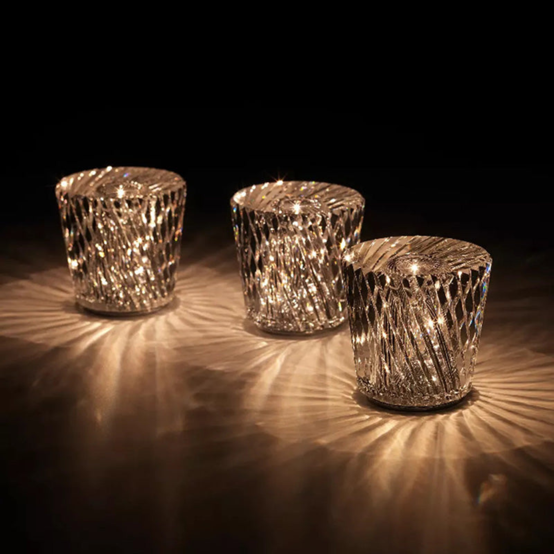 Stylish Glass Battery Table Lamp