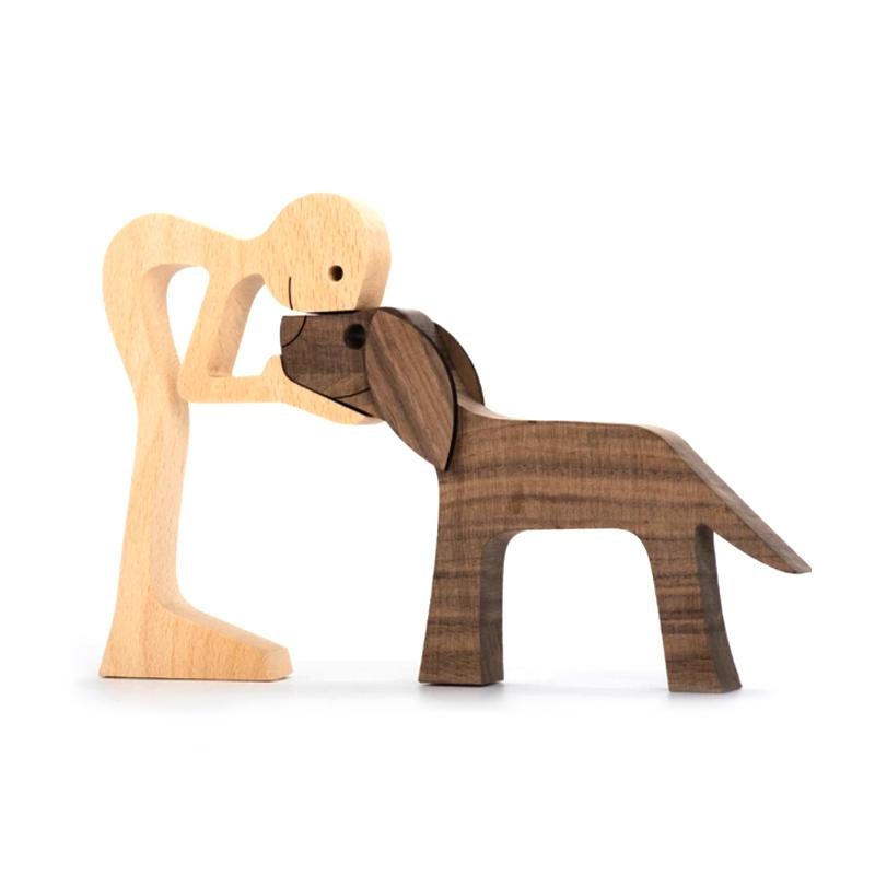 Cute Animal Figurine Wooden Table Decor