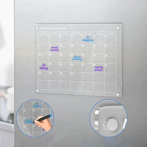 Compact Daily Magnetic Whiteboard Calendar