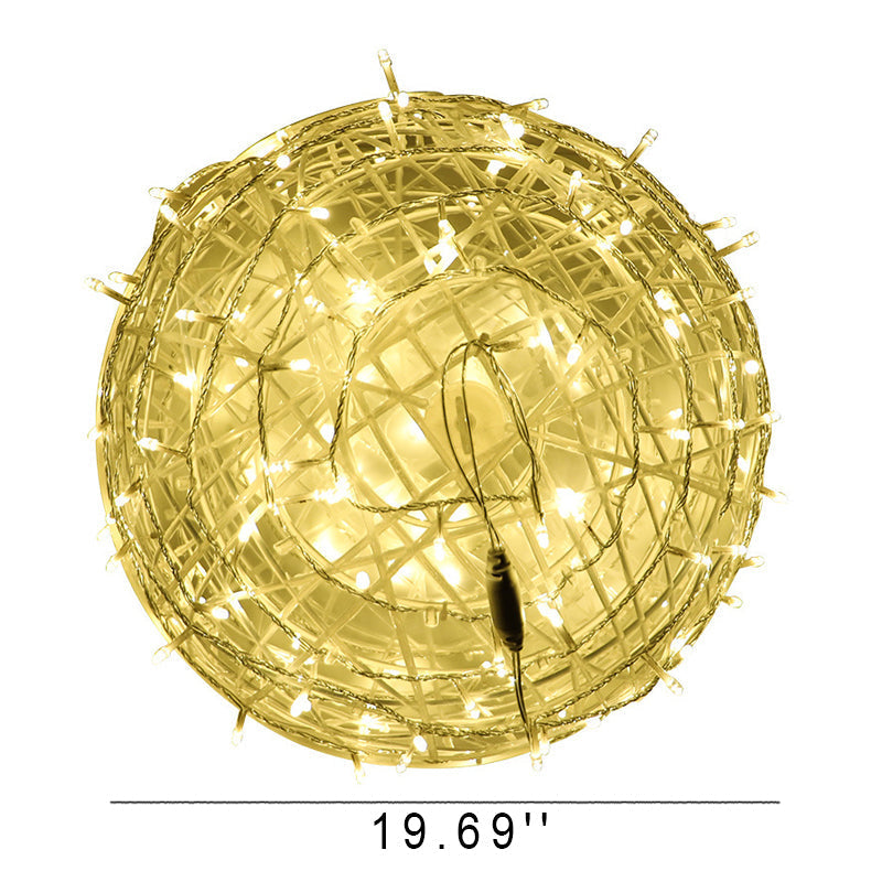 Colorful Outdoor Solar Hanging Globe Lantern Light