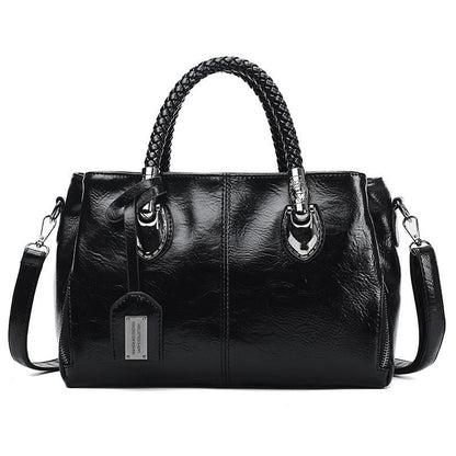 Premium Wax Leather Tote Handbag - Befez
