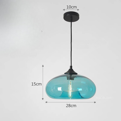 Retro Glass Hanging Lamp Pendant Light