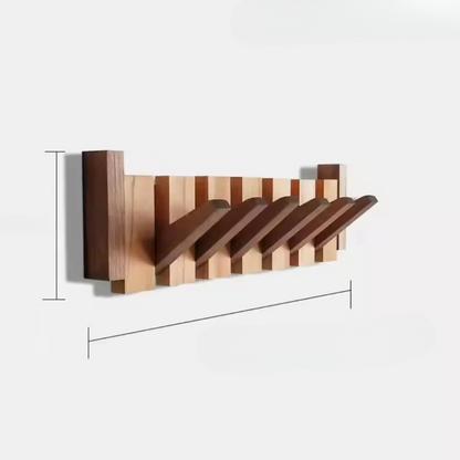Stylish Wooden Coat Rack in Black and White Keyboard Style