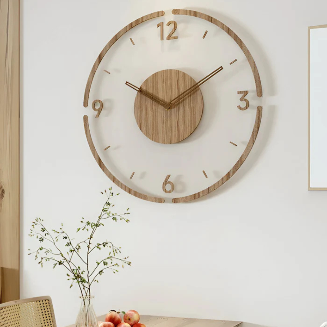 Stylish Wooden Wall Clock 12 Inches for Home Decor - Befez